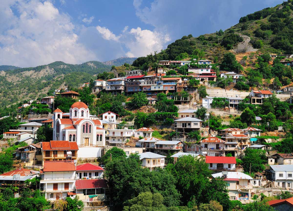Traditional Cyprus village in the mountains