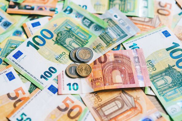 Euro banknotes and coins representing rental yield calculations and financial returns